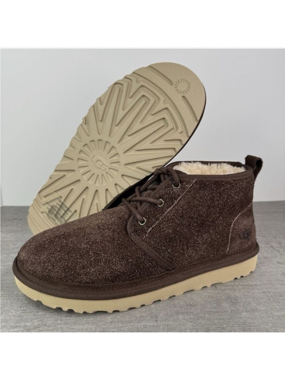 UGG Neumel Shaggy Suede Chukka Boots - Brown - S/N 1158219 Men's Size 11